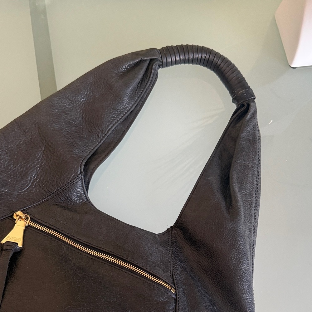 Aimee Kestenberg Slouchy Hobo Bag Black Leather Designer Hobo Bag - Picture 3 of 16